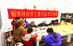 <b>成都市新都区斑竹园街道柏水社区关工委开展寒假班硬笔书法公益书法活动</b>