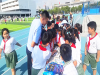 成都市新都区斑竹园街道旃檀社区关工委开展禁毒宣传教育进学校活动