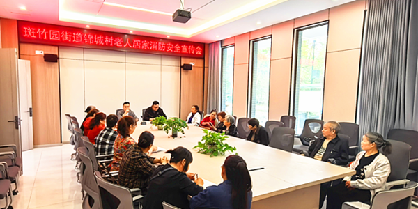 成都市新都区斑竹园街道锦城村关工委开展老年人居家消防安全宣传会