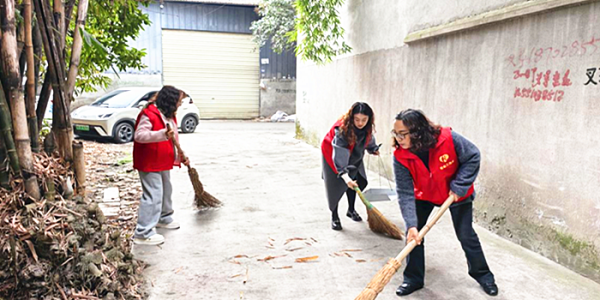 成都市新都区斑竹园街道顺江村关工委开展“学雷锋 做身边的温暖力量”志愿服务活动